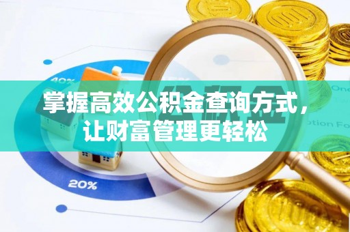 大邑掌握高效公积金查询方式，让财富管理更轻松